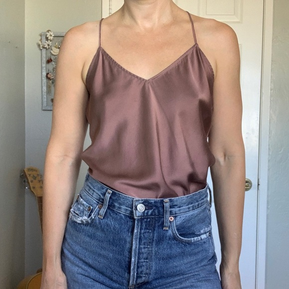 Theory silk cami, mauve, size p - Picture 2 of 5